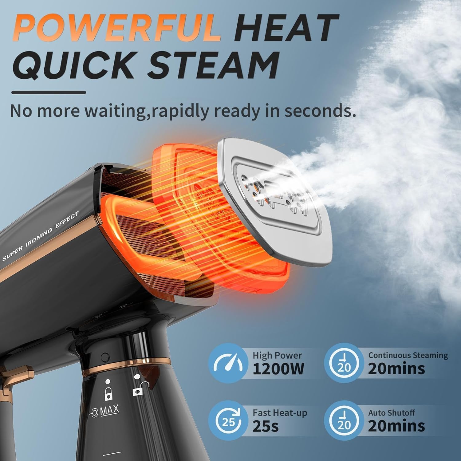 Steamer for Clothes, 1200W Portable