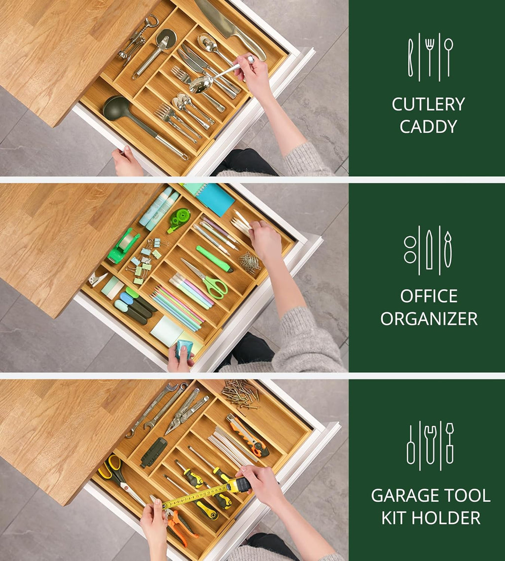 Bamboo Kitchen Drawer Organizer
