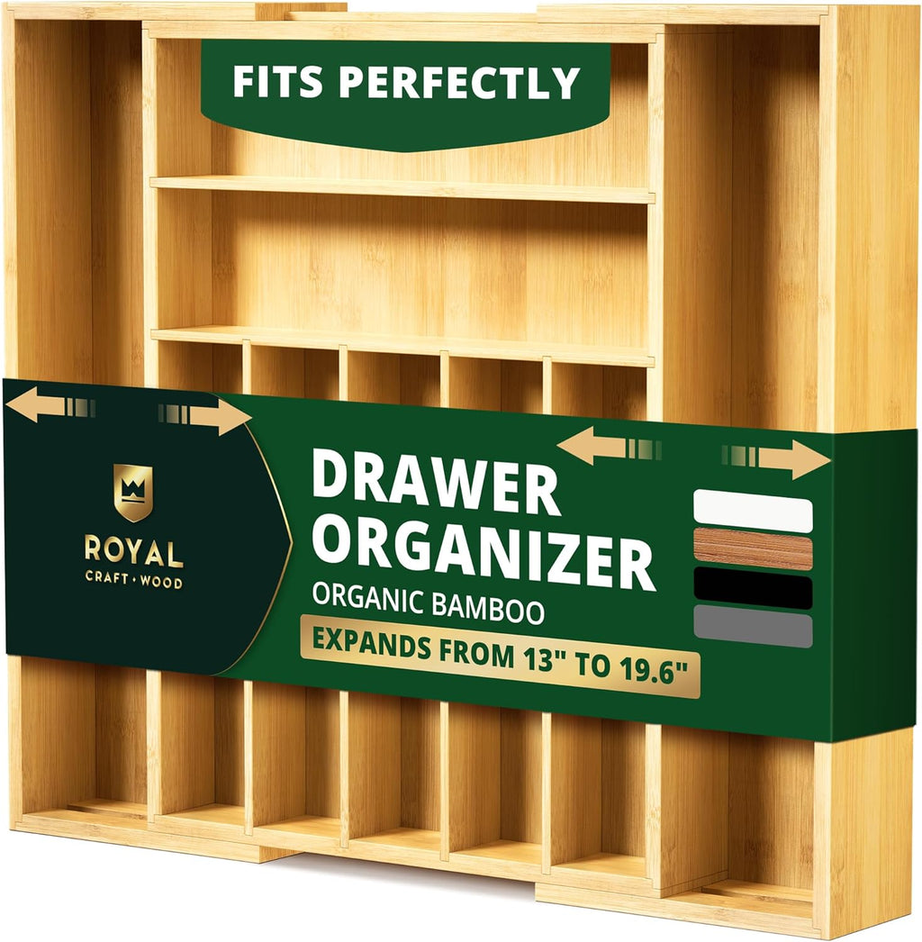 Bamboo Kitchen Drawer Organizer